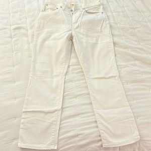 Madewell straight crop white jeans